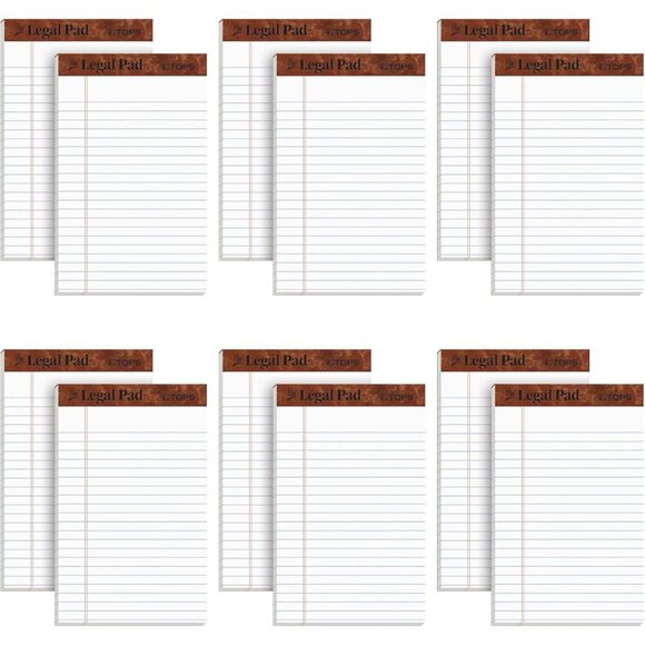 Other - 5 x 8 Legal Pads, 12 Pack, The Legal Pad Brand, Narrow Ruled, White Paper, 50 Sh